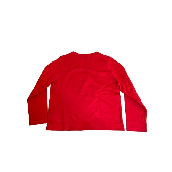 Crazy Horse Petite S Red Cotton/Polyester Long Sleeve Angel Embroidered Sweater - Picture 2 of 4